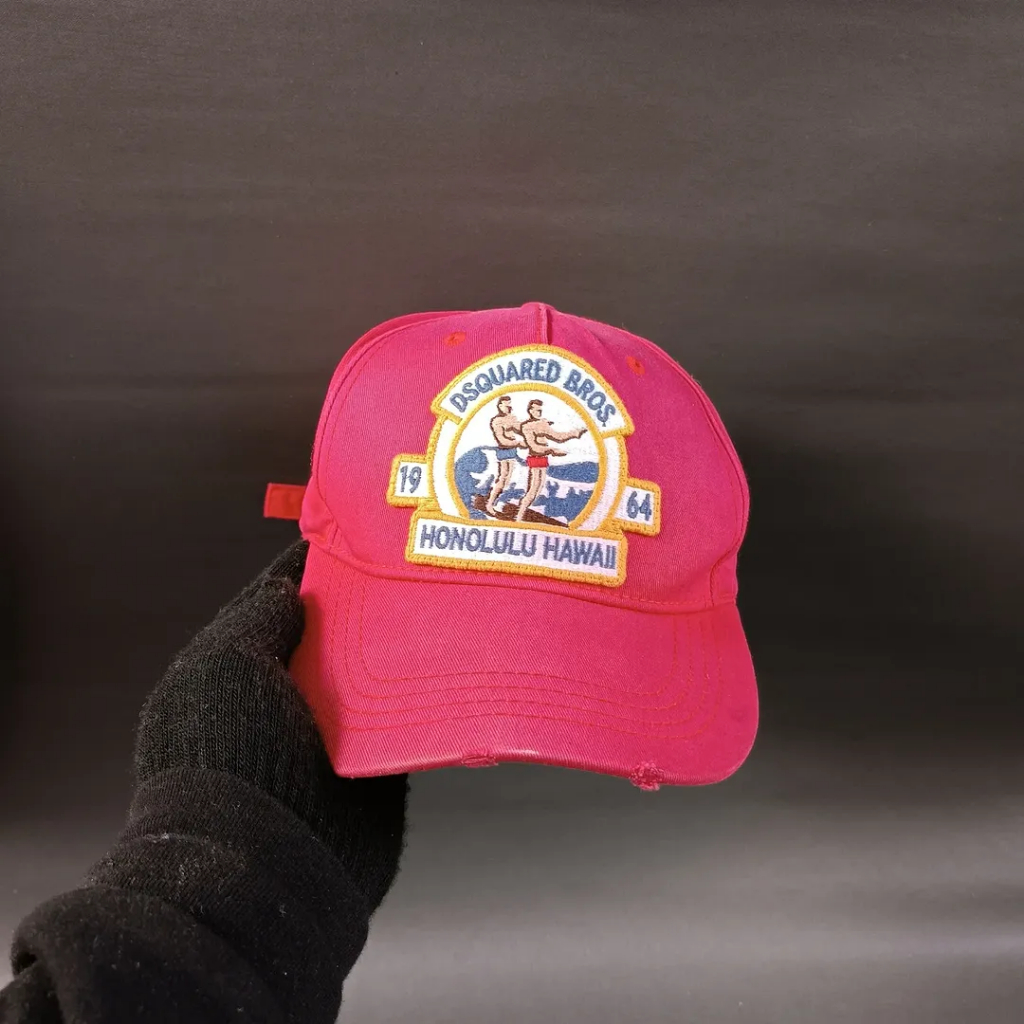 Topi Cap Unisex Pria Wanita DSQUARED2 Merah Original