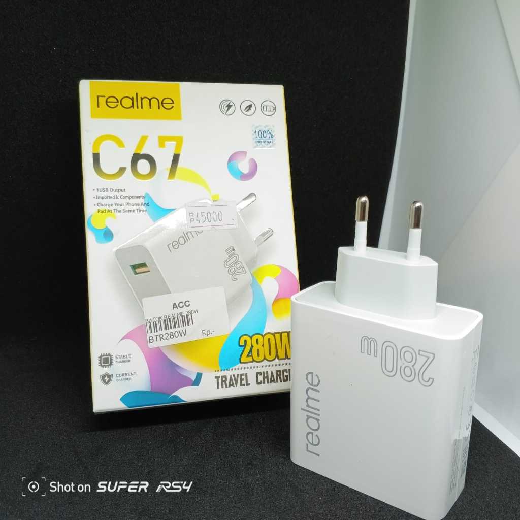 Travel Adapter Charger Realme C67 280 Watt