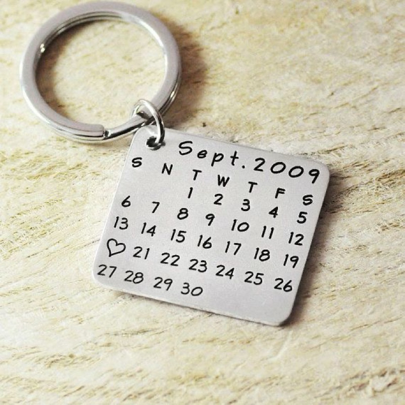 Gantungan kunci kalender / gantungan kunci tanggal custom / gantungan kunci custom