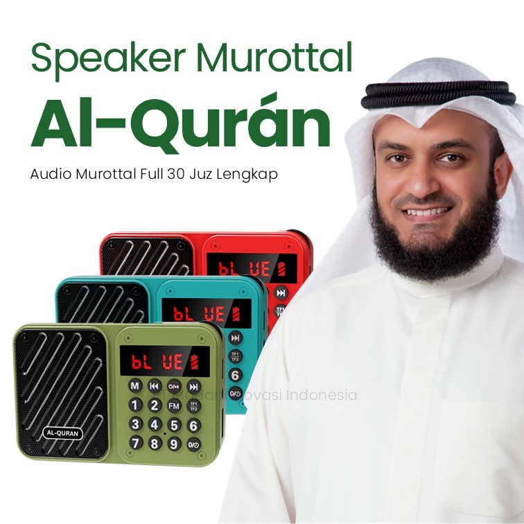Speaker Murotal Alquran Remote Radio 30 Juz Lengkap Portable