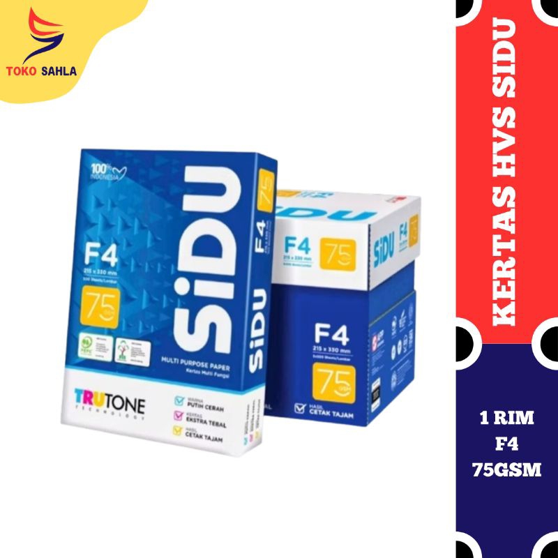 

kertas sidu HVS f4 75grm 1rim / HVS putih SIDU murah berkualitas