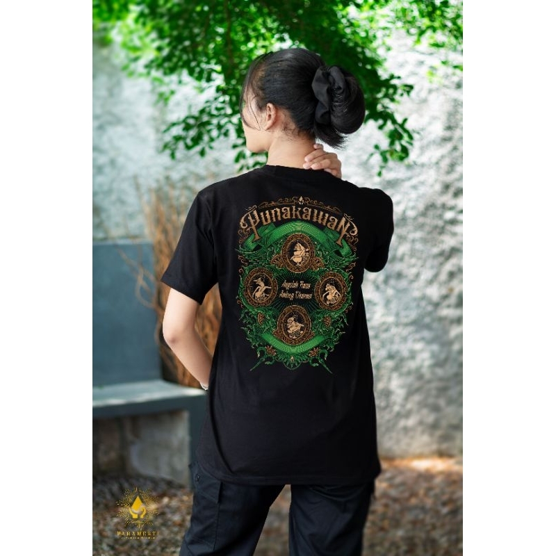 Paramesti Kaos Jawa Wayang Punokawan Cotton Combed Sablon Plastisol Lembut Nyaman Budaya Lokal