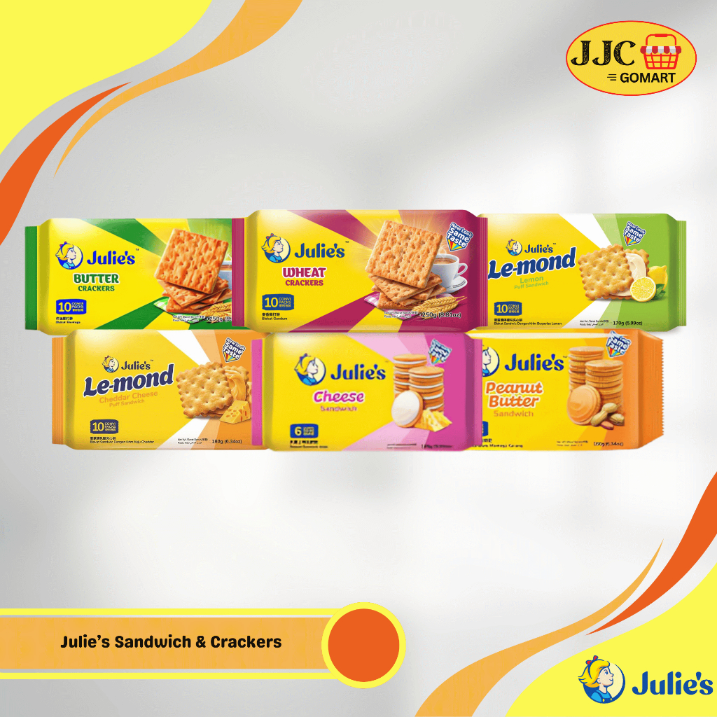 

Julie's Biscuit & Crackers | Lemon | Peanut | Lemon Cheese | Batter | Cheese | Wheat