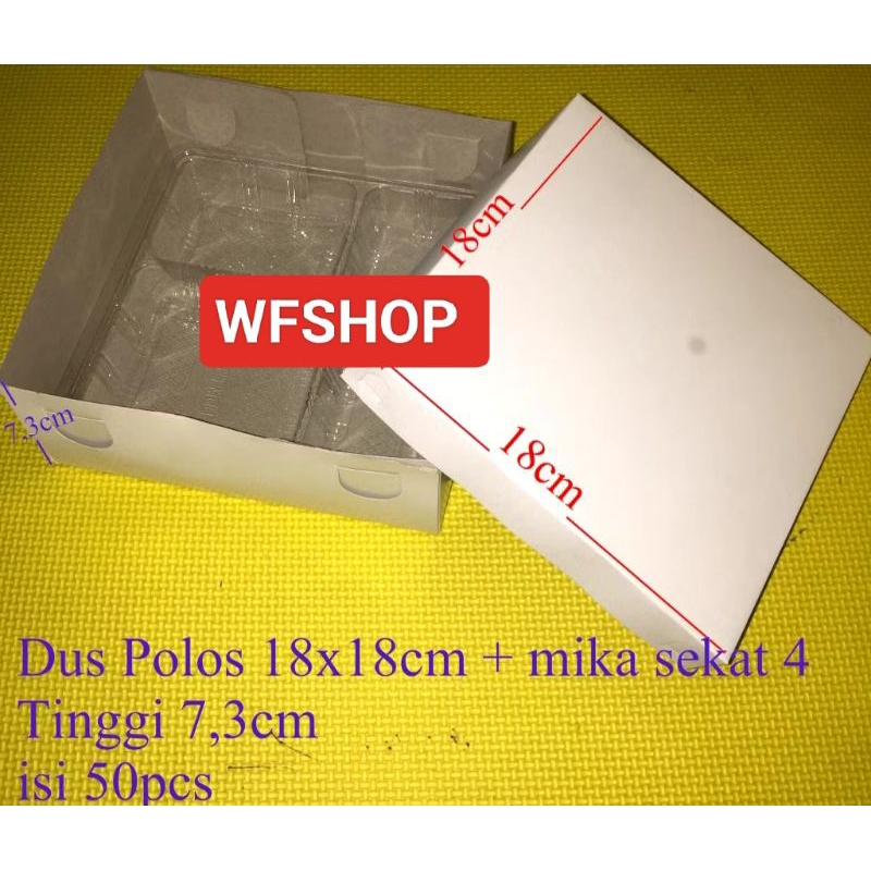 

Isi 50pc DUS TPS POLOS 18x18CM box kardus box wadah tempat kotak kertas putih tempat...