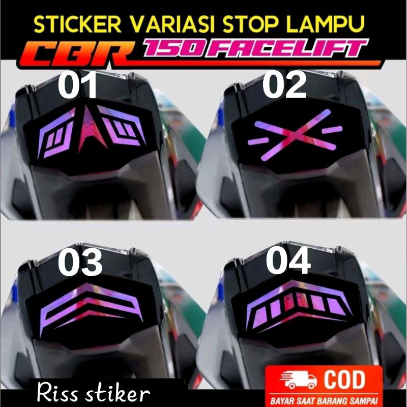 stiker stoplamp cbr 150 facelift