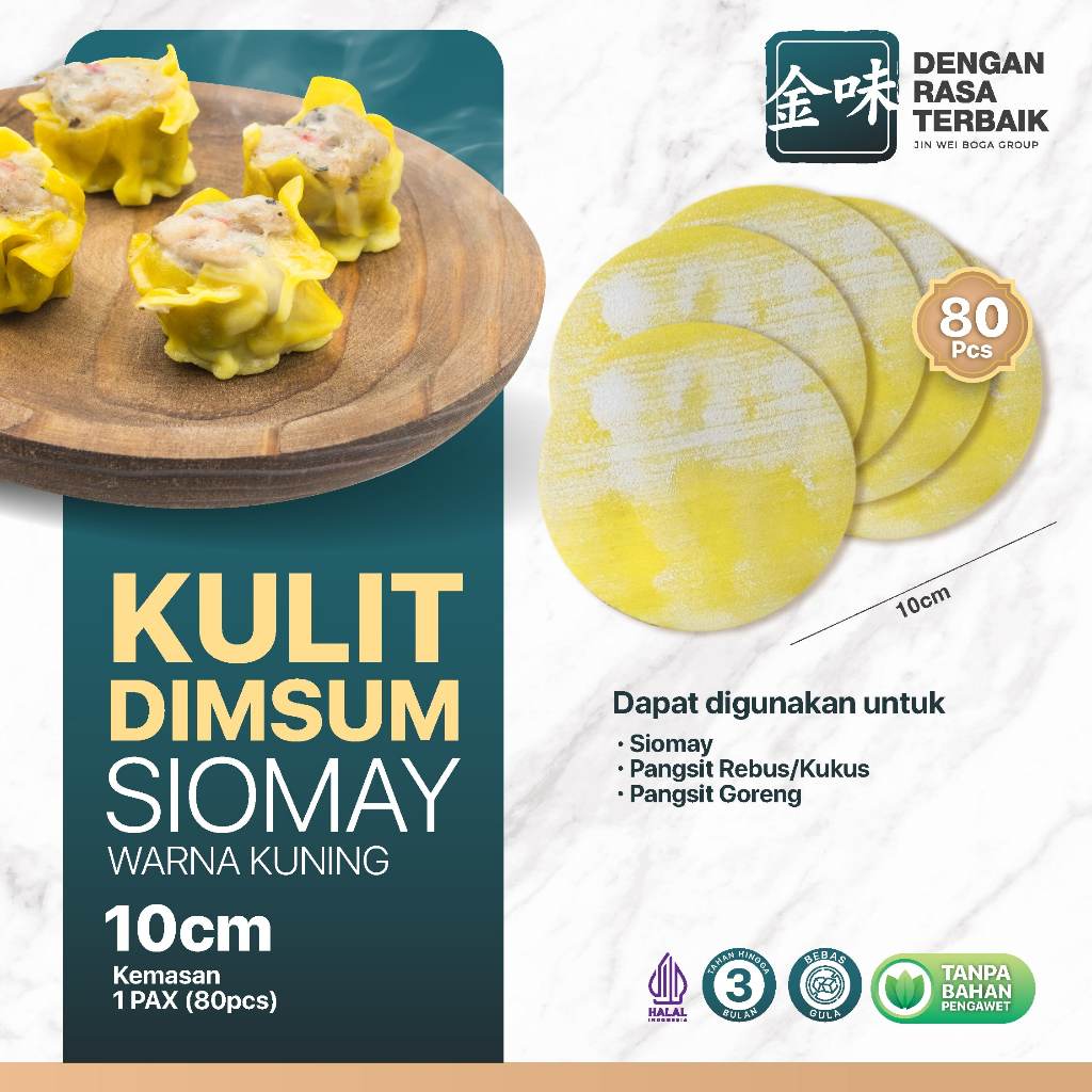 DRT - KULIT DIMSUM SIOMAY KUNING 10CM ISI 35PCS HALAL | TIPIS COCOK UNTUK DIMSUM,SIOMAY,GYOZA FROZEN