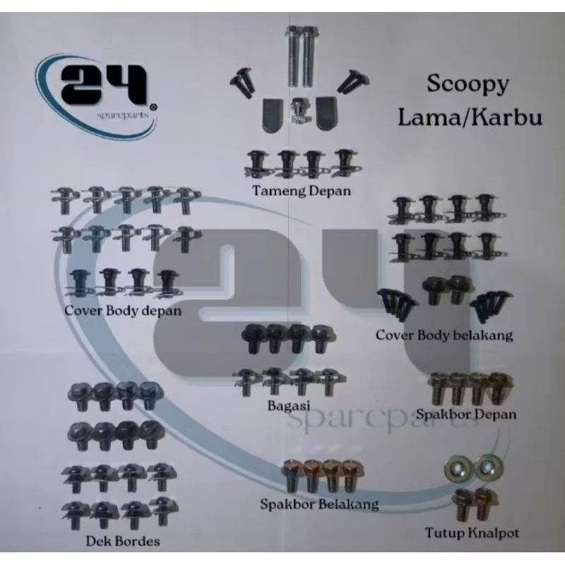 BAUT BAUD FULL SET FULL BODY MOTOR SCOOPY KARBU BAUT BAUD FULL SET FULL BODY MOTOR SCOOPY KARBU