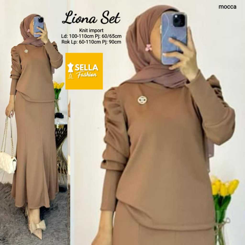 Liona Set by Sella bahan knit import