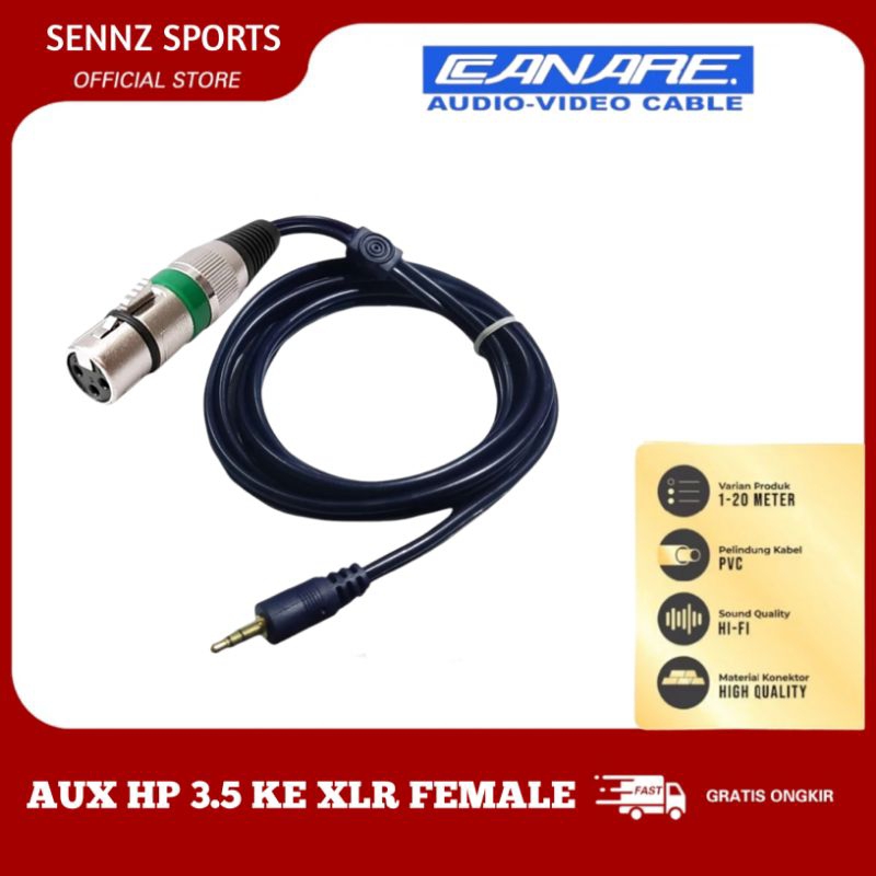 Kabel Audio JACK AUX  3.5 to XLR Female