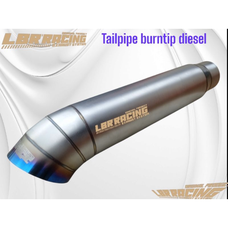 Knalpot mobil tailpipe burntip diesel vapour titanium