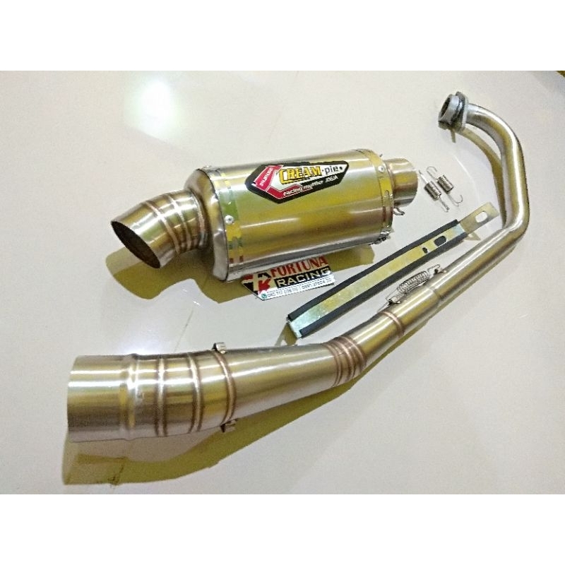 Knalpot racing creampie Jupiter MX new 135 Jupiter MX old