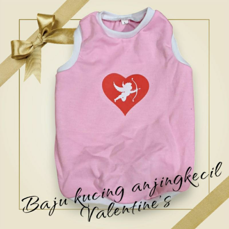 baju kucing anjing kecil valentine