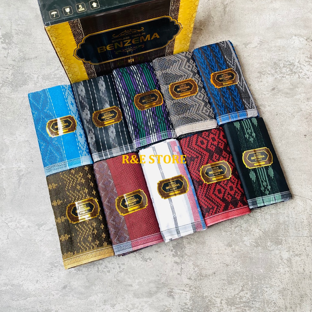 Sarung Tenun Dewasa Benzema Parlente Motif Dobby Songket Muslim Lebaran Katun Pria