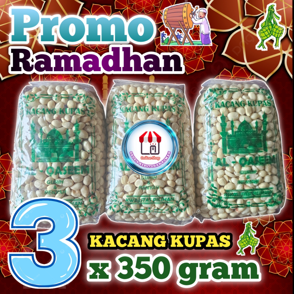 

PROMO RAMADHAN Paket 3 Pcs Kacang Tuban Asli 350 Gr X 3 Total 1.05 Kg