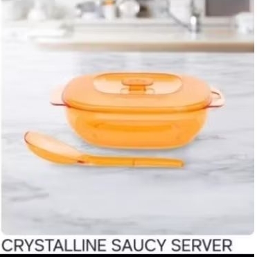 Promo Tupperware Classy Crystalline 1.8L with Spoon  mangkuk sayur cristal toples plastik centong ma