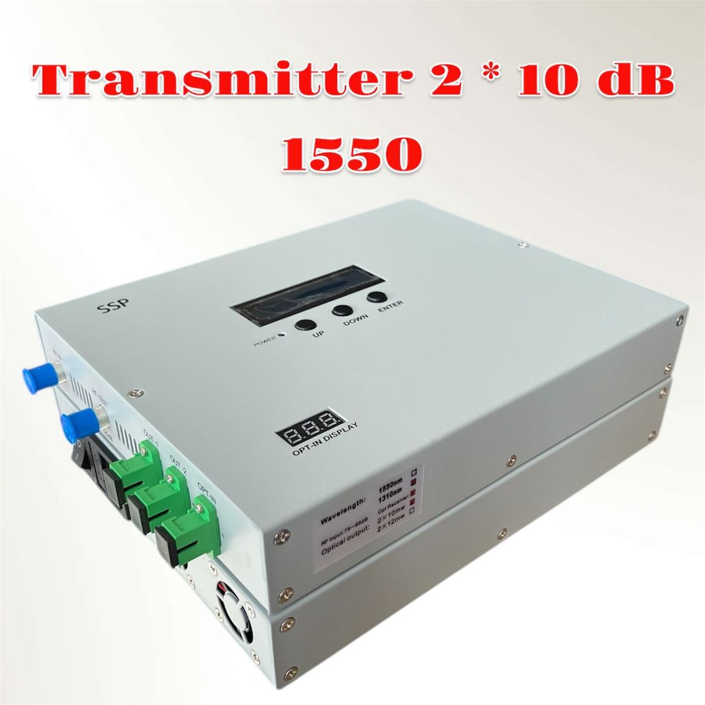 CATV transmitter 1550 output 2 x 10 dB
