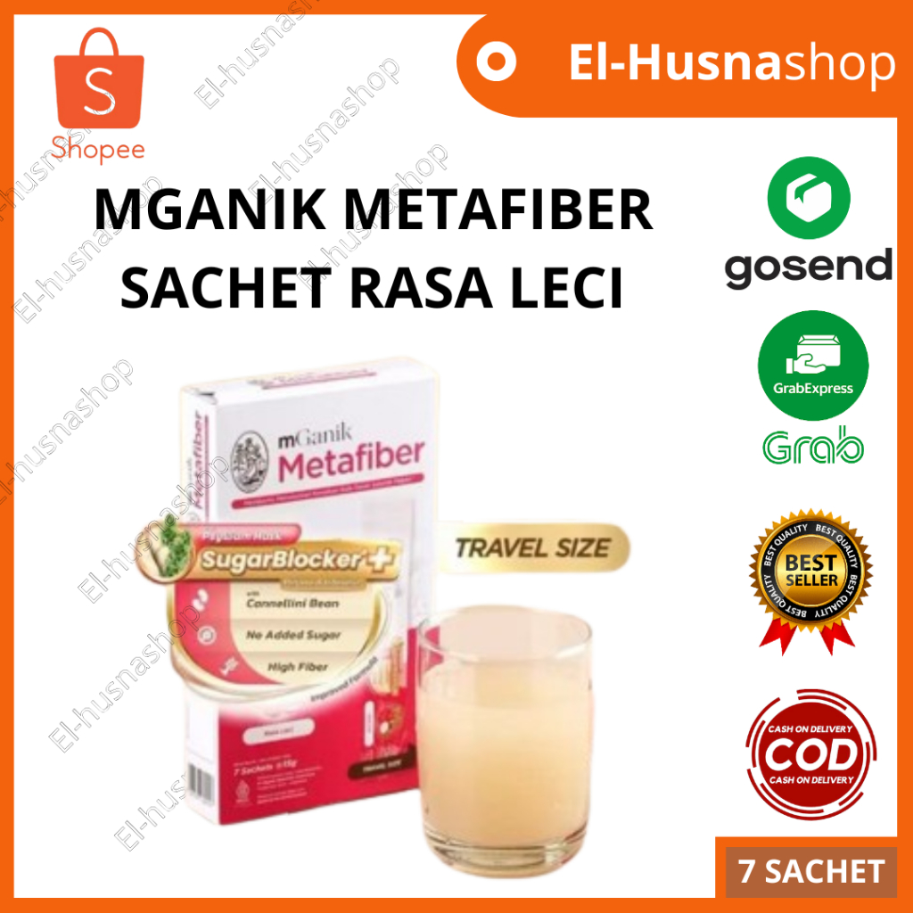 Mganik Metafiber Diabetes Sachet Suplemen Diabetes Rasa Leci Asli Original