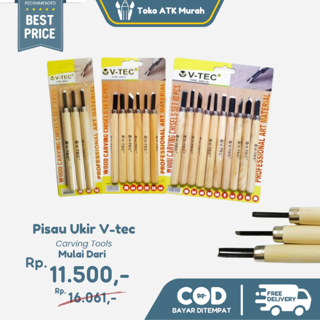

Pisau Ukir Kayu Set 3 pcs Vtec Type 2003 - 3 / Set 6 pcs / Set 10 pcs 2003 - 10