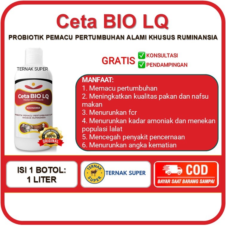 CETABIO LQ RUMINANSIA 1 L PROBIOTIK PEMACU PERTUMBUHAN TERNAK