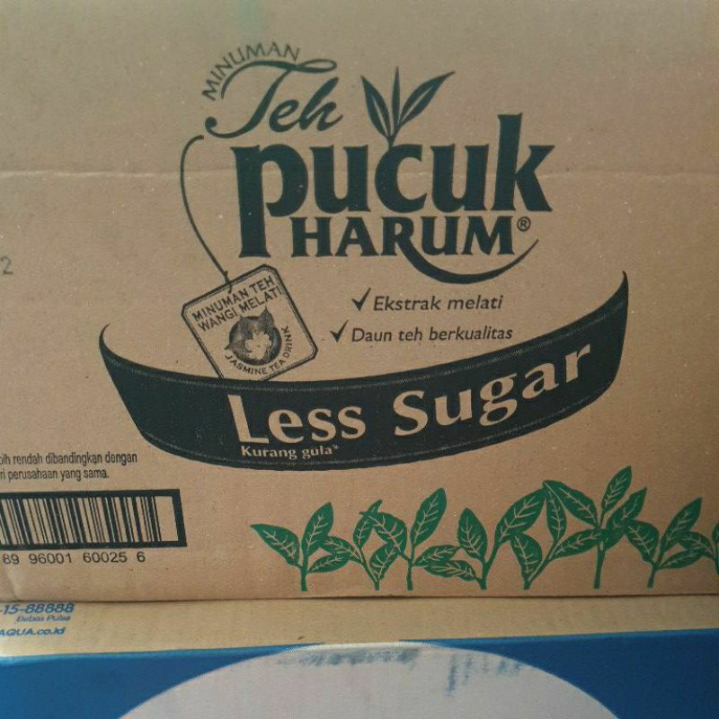 

Teh Pucuk Harum Less Sugar perkarton isi 24 Botol x 350 ml