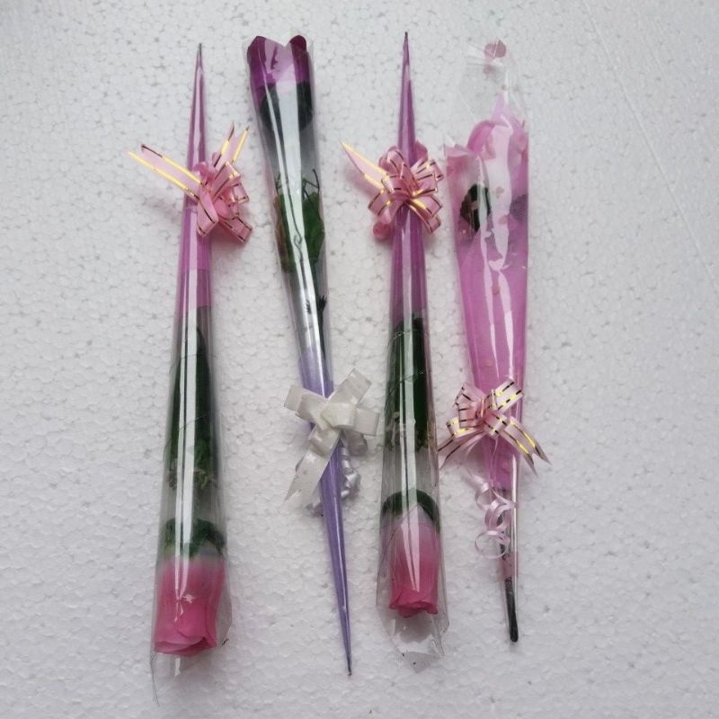 Buket Bunga Mawar 1 Tangkai Bunga mawar plastik