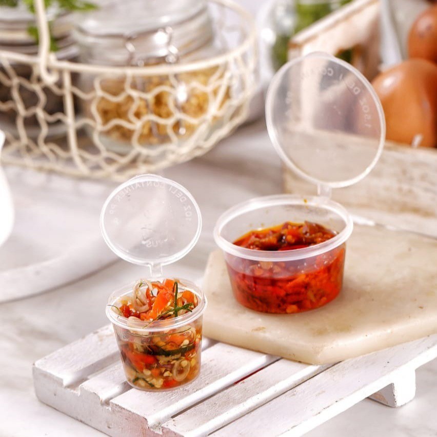 Cup Mayonaise 25 35 30 ml / Cup Mini Saos Sel Slime Tutup Klip Wadah / Cup Suapi / Food Countainer