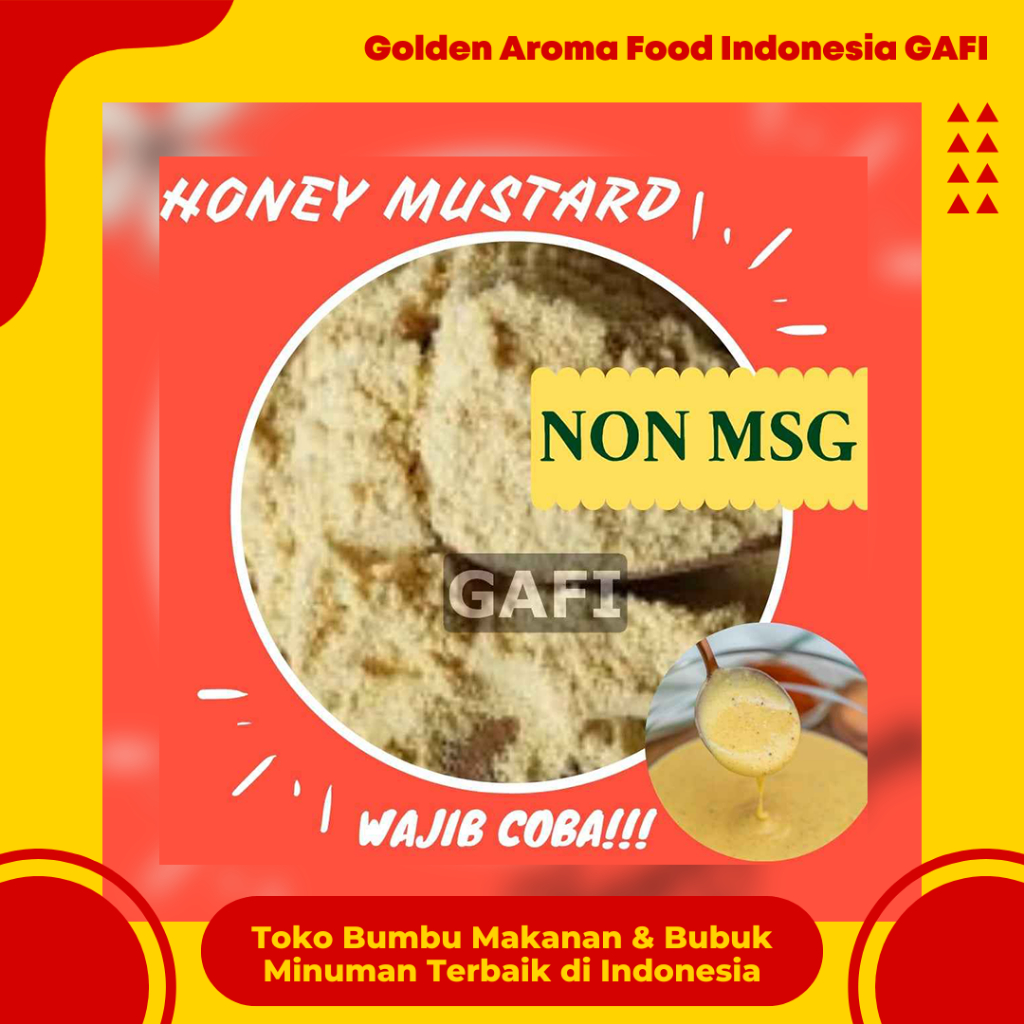 

[TERMURAH] Bumbu Tabur HONEY MUSTARD 1 KG NON MSG untuk keripik dan snak makanan ringan ENAK