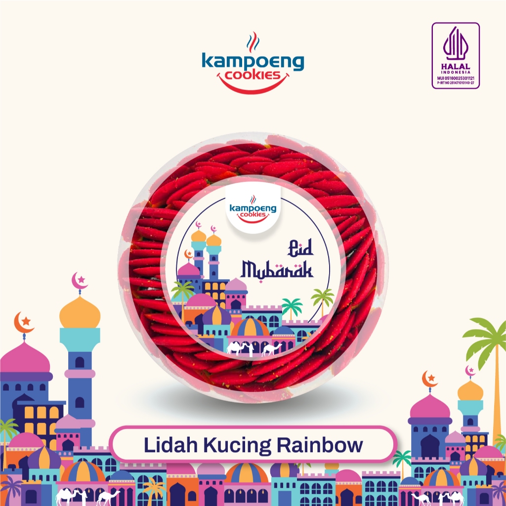 

Kue Kering Lidah Kucing Rainbow Premium Kampoeng Cookies Lebaran 350-500 gr