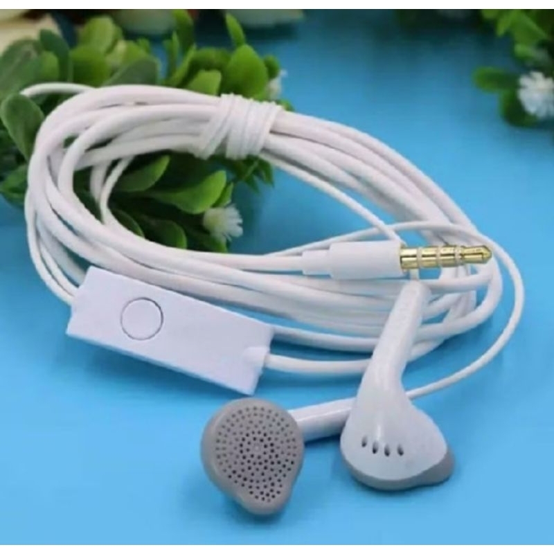 HEADSET EARPHONE HANDSFREE HF MODEL HS330 J1 ACE WARNA PUTIH KUALITAS OC PACKING PLASTIK KLIP