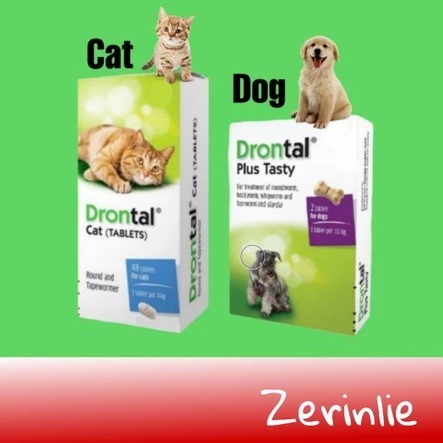 Drontal Cat / Drontal Dog / obat cacing untuk kucing / obat cacing anjing