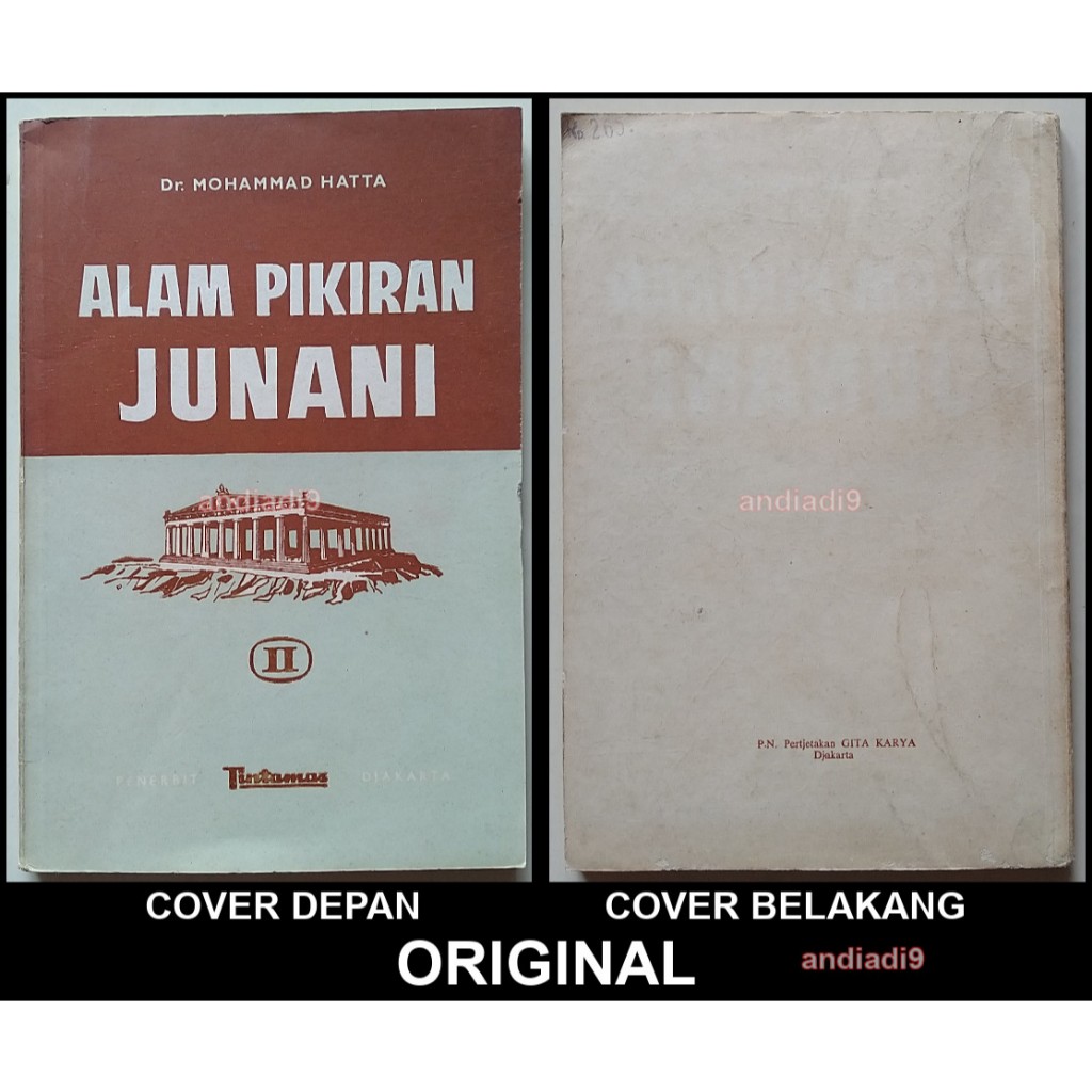 BUKU ALAM PIKIRAN YUNANI 2 II Dr. MOHAMMAD HATTA 1964 ORIGINAL