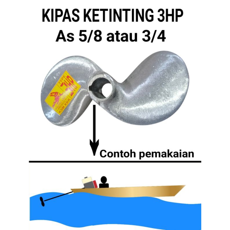 KIPAS KAPAL PERAHU KETINTING 3HP
