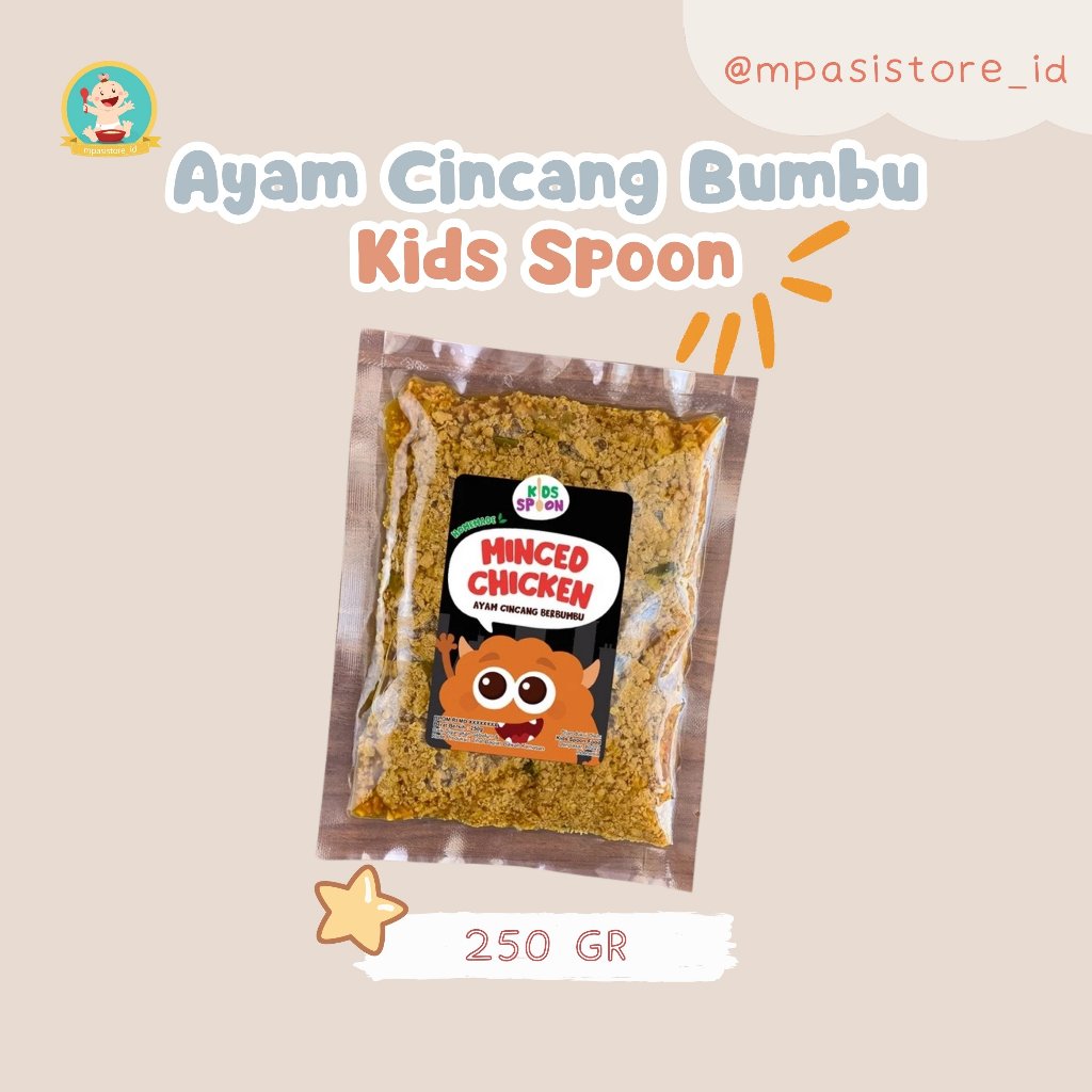 

Kids Spoon Minced Chicken Ayam Cincang Berbumbu Untuk Topping Noodles Campuran Nasi Bubur dll