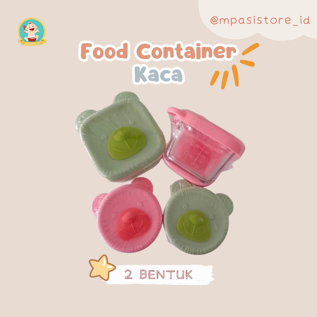 Baby Food Container Kaca Karakter