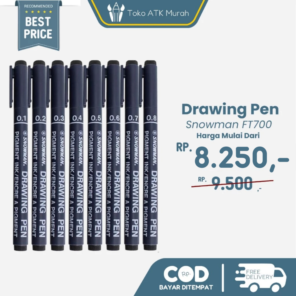

1 PCS Drawing Pen Snowman FT-700 0.05 / 0.1 / 0.2 / 0.3 / 0.4 / 0.5 / 0.6 / 0.7 / 0.8