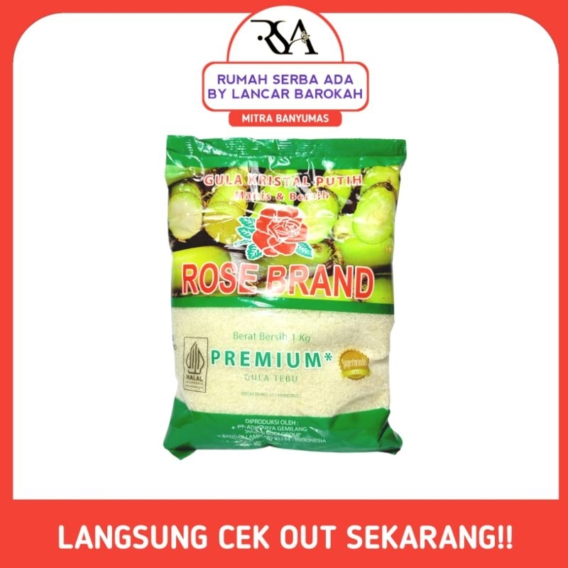 

Rose Brand gula kristal putih premium 1 kg