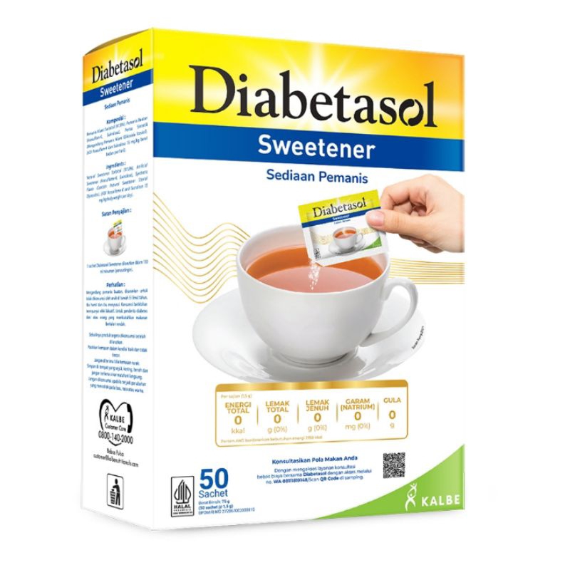 

Diabetasol pemanis gula tanpa kalori 50 g