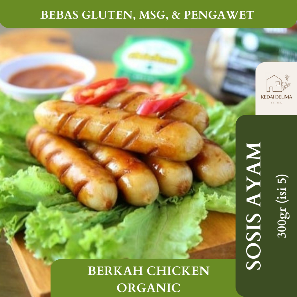

SOSIS AYAM BERKAH ORGANIK NON MSG NON PENGAWET ISI 5 SERANG CILEGON