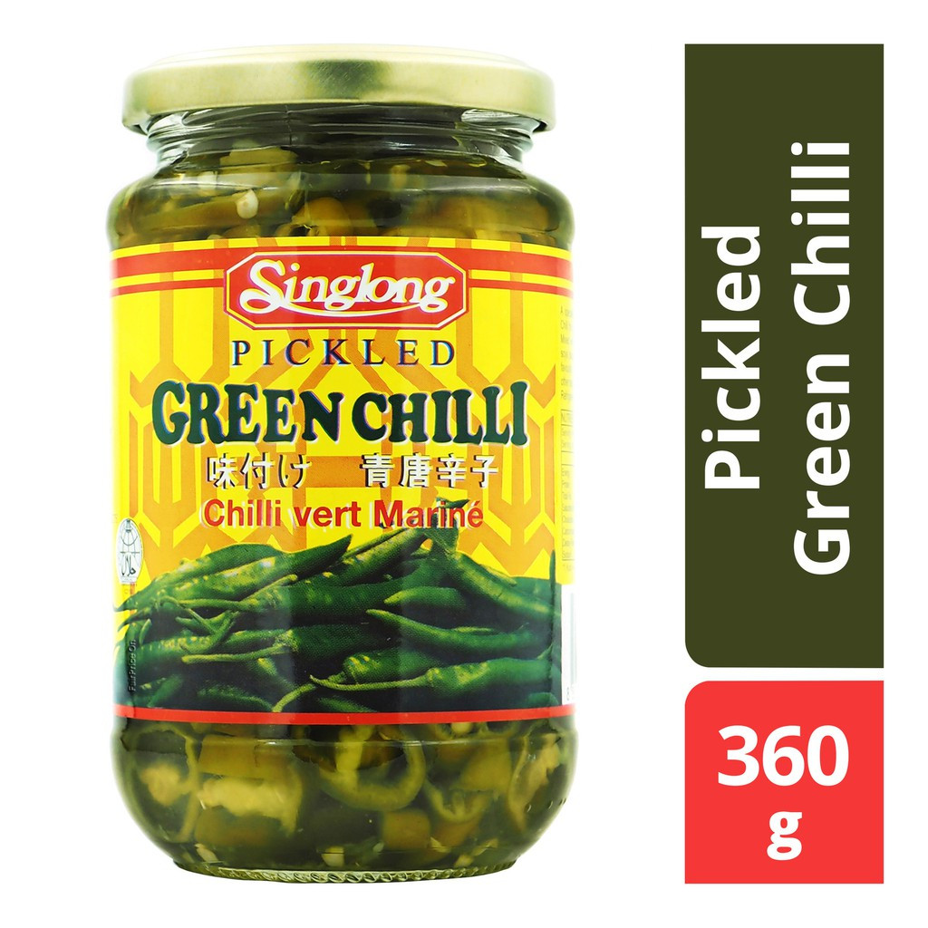 

Singlong Sing Long Pickled Green Chili Chilli with Vinegar 200g / 360g