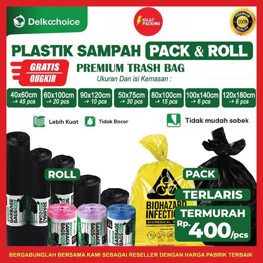 PLASTIK SAMPAH | KANTONG PLASTIK SAMPAH | KRESEK SAMPAH | TRASH BAG GARBAGE BAG BESAR / JUMBO KUAT P