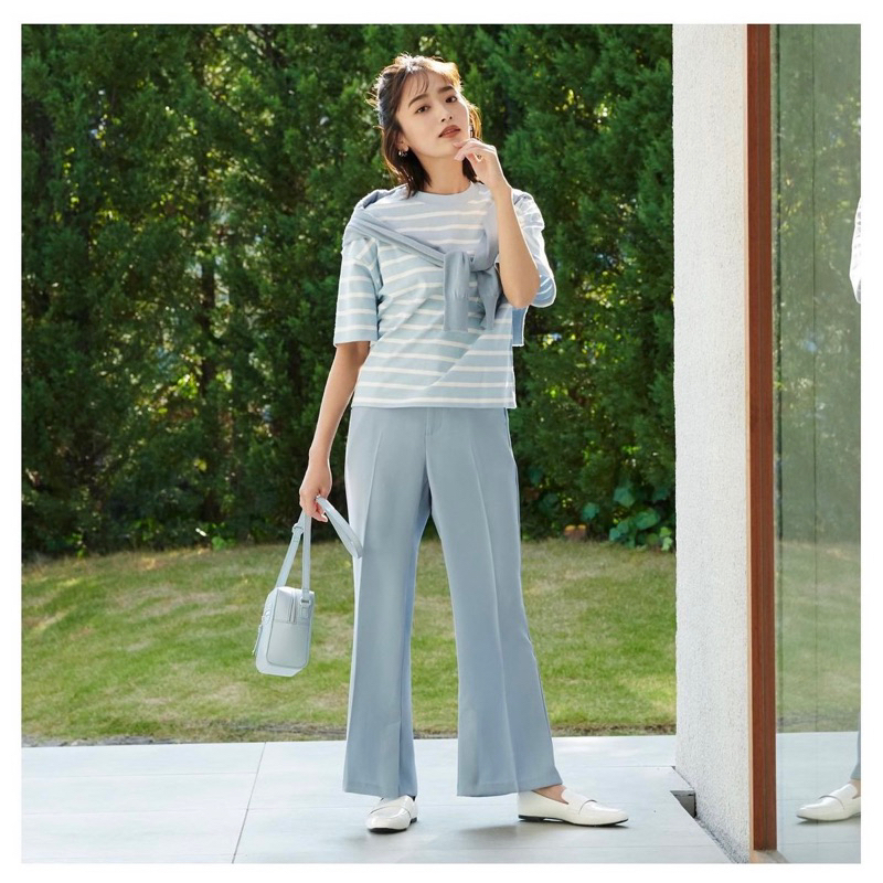 Gu uniqlo Highwaist cutbray pants