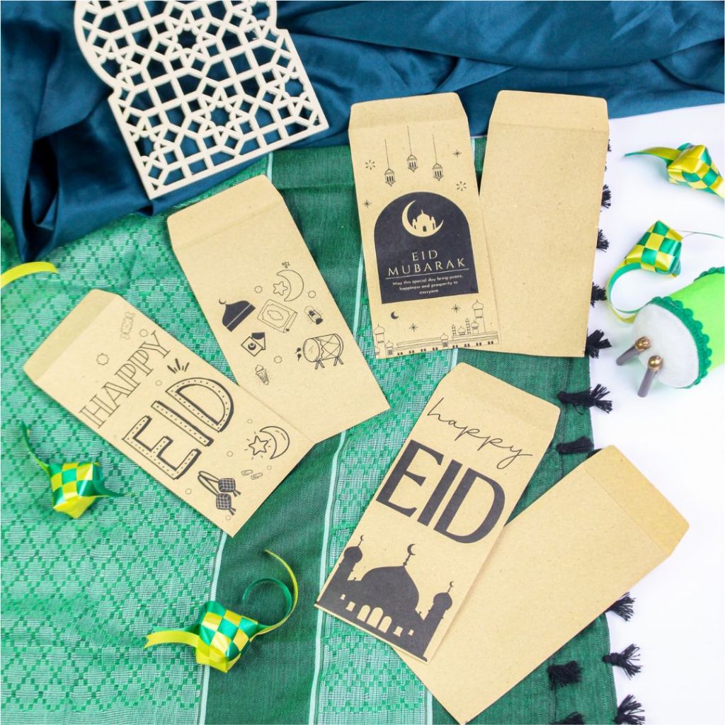 

[ isi 10 pcs ] Amplop Lebaran Coklat / Craft Idul Fitri 2025 Ukuran Besar Uang Tanpa Lipat by.TOOKE