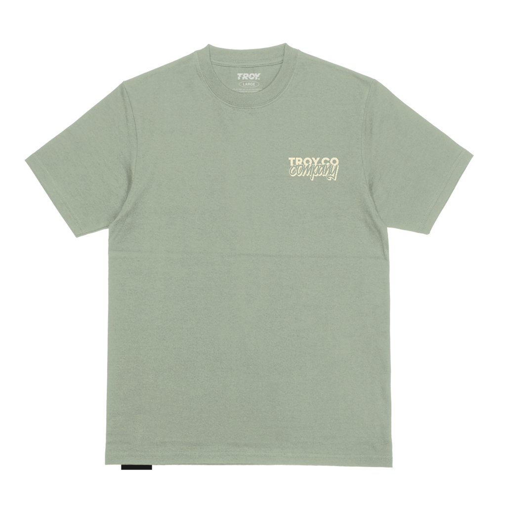 Troy Company Tshirt Sage Green Rules - Kaos Lengan Pendek Kaos Hijau Sage MTD 2972