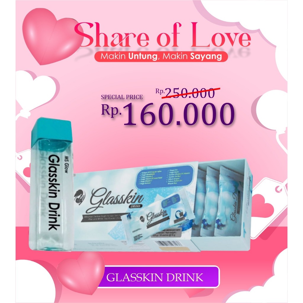 

Glasskin Drink with Pemanis Alami Stevia aman untuk penderita diabetes (GRATIS TUMBLER)