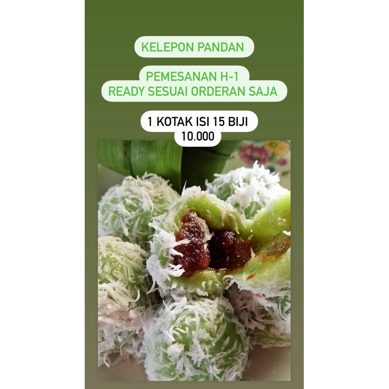 

kelepon pandan