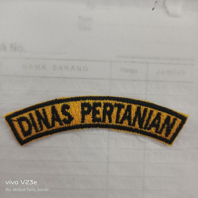 BET BORDIR LOGO LAMBANG DINAS PERTANIAN