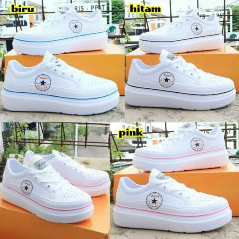 sepatu wanita heels tinggi putih wanita casual bertali