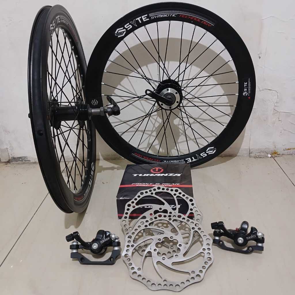 velg sepeda syte 20 atau velg sepeda 20in double cakram depan belakang sudah dirakit