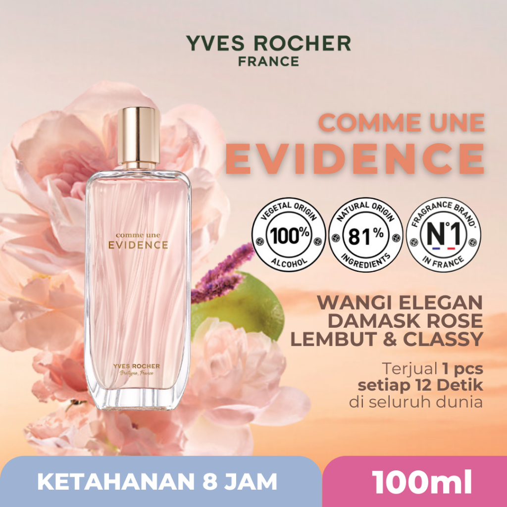 Yves Rocher Comme Une Evidence EDP 100ml - Parfum Wanita | Parfum EDP