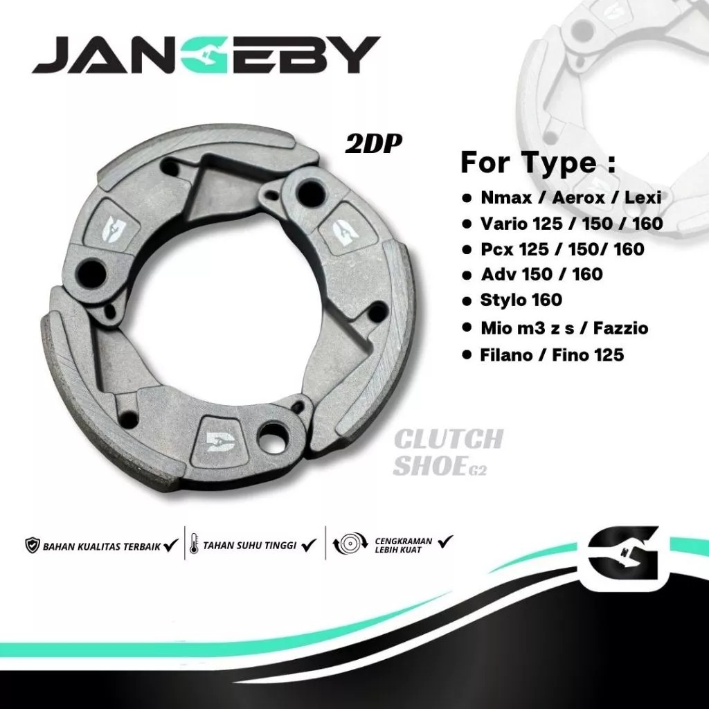 Kampas Ganda JANGEBY Clutch Shoe G2 Semua Type Motor